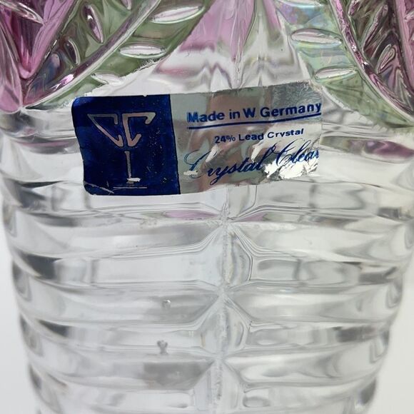 Crystal Clear 24% Lead Crystal Etched Vases (2) - Picture 6 of 12